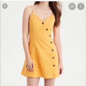 American Eagle Yellow Asymmetric Sundress, Size Small